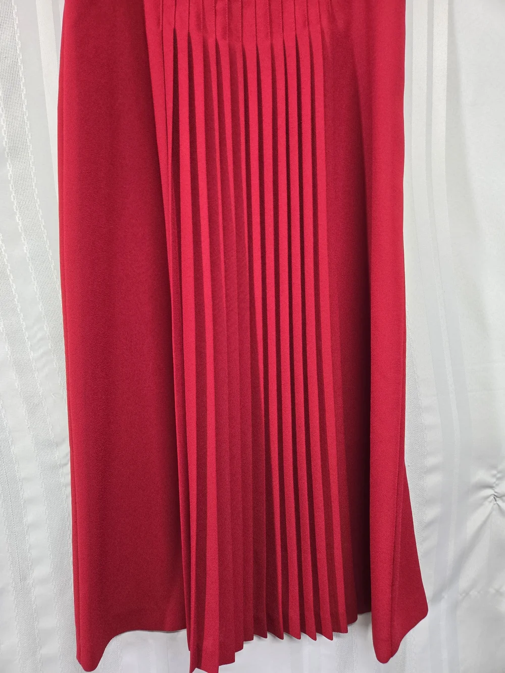LESLEI FAY WOMENS Red Pleated MAXI Skirt - Classic SIZE 14